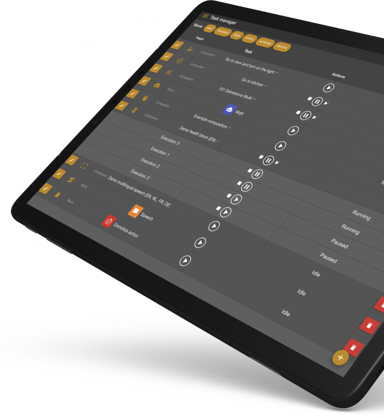 Task Manager shown on tablet